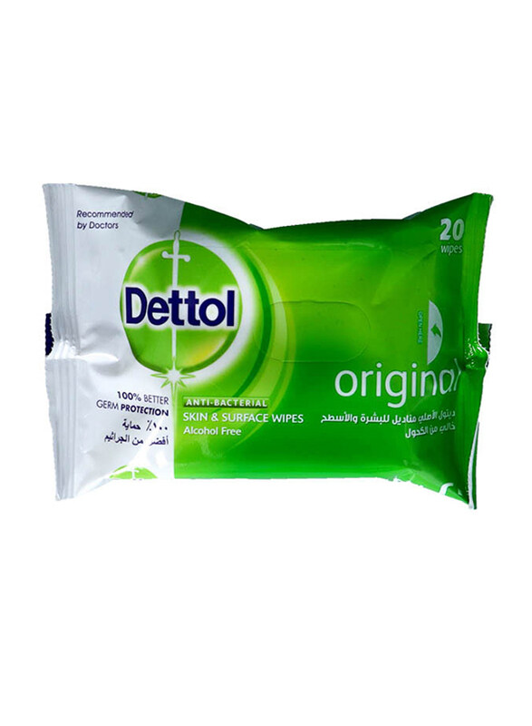 

Other Brand Dettol Original Anti Bacterial Skin and Surface Wipes, 20 Sheets