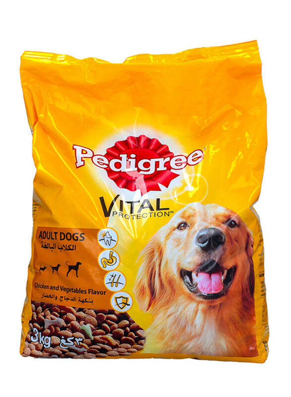 

Pedigree Vital Protection Chicken and Vegetables Dry Food for Adult Dog, 3kg