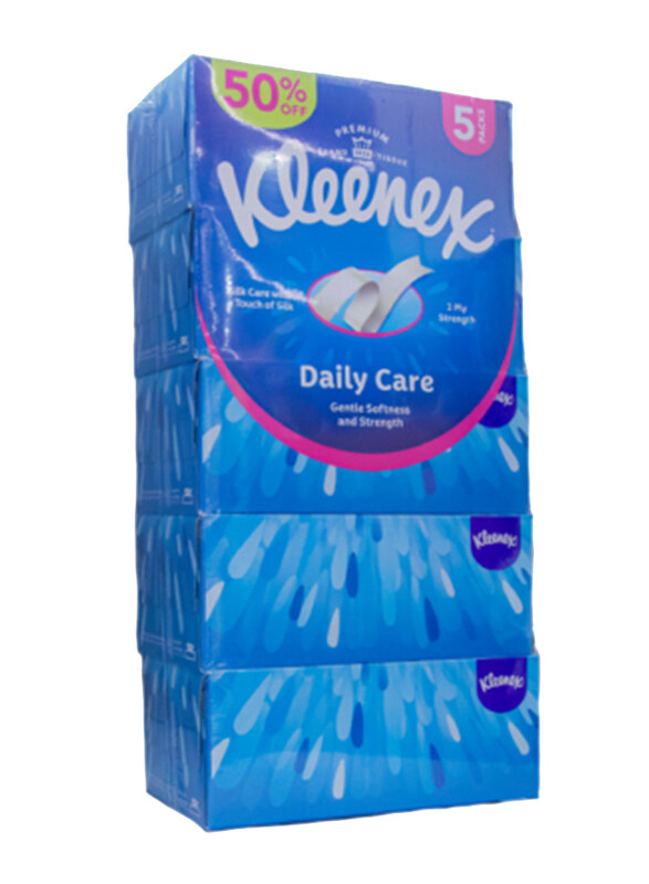 

Kleenex Daily Care Tissues, Pack of 5 x 170 Sheets x 2 Ply