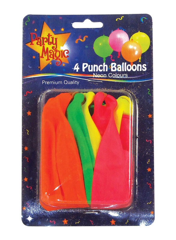

Party Magic Punch Balloons, 4 Pieces, Assorted Colour