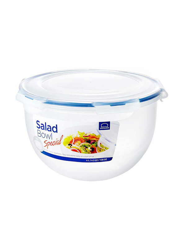 

Lock & Lock Salad Bowl Special with Inbowl, 4 Liter, Clear