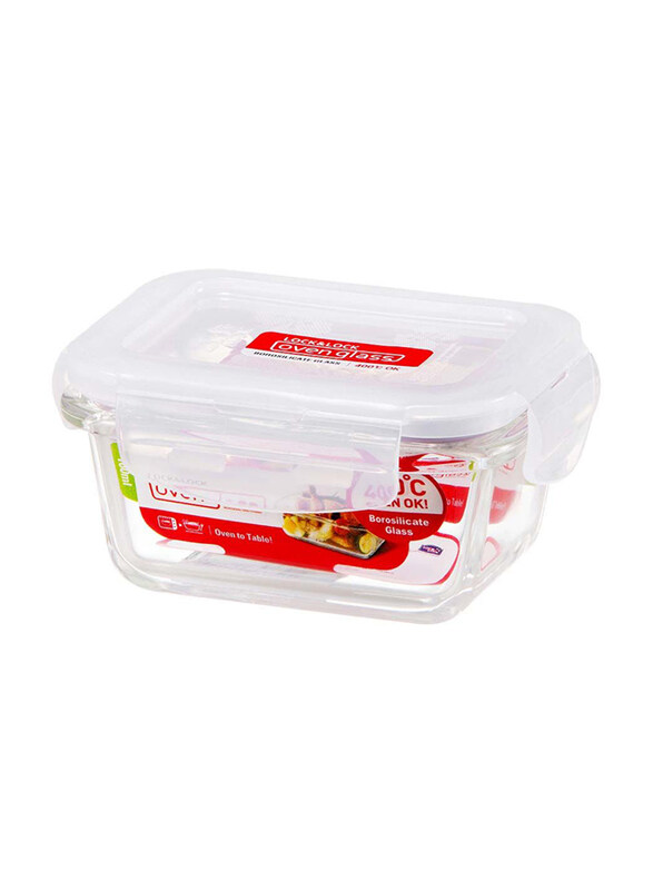 

Lock & Lock Boroseal Heat Resistant Glass Rectangle Canister, 160ml, Clear