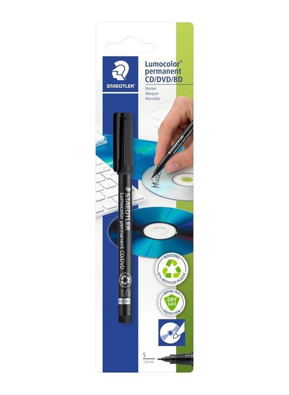 

Steadtler Lumocolor Marker CD/DVD Permanent Superfine, Black