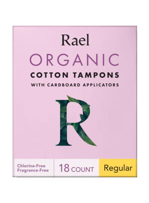 

Rael Regular Organic Cotton Tampons, 18 Count, Set