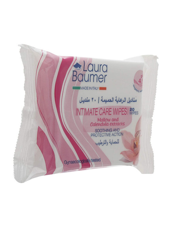 

Laura Baumer Intimate Care Wipes, 20 Pieces