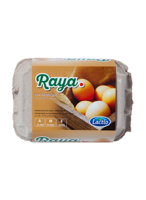 

Lactio Raya Free Range Eggs, Medium, 6 Piece