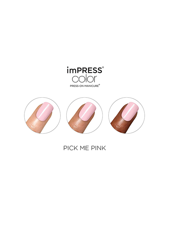 Kiss Pick Me Impress Press On Nail Set, Kimc002c, Pink