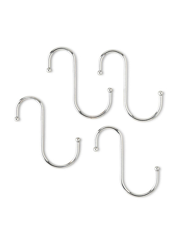 

Monoprix Metal Hooks, 4 Pieces, Silver