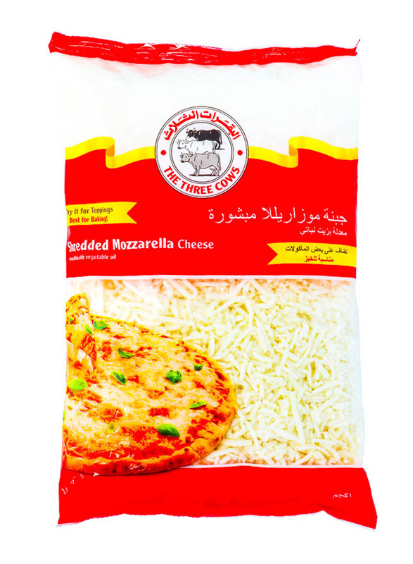 

The Three Cows Shredded Mozzarella Cheese, 1 Kg