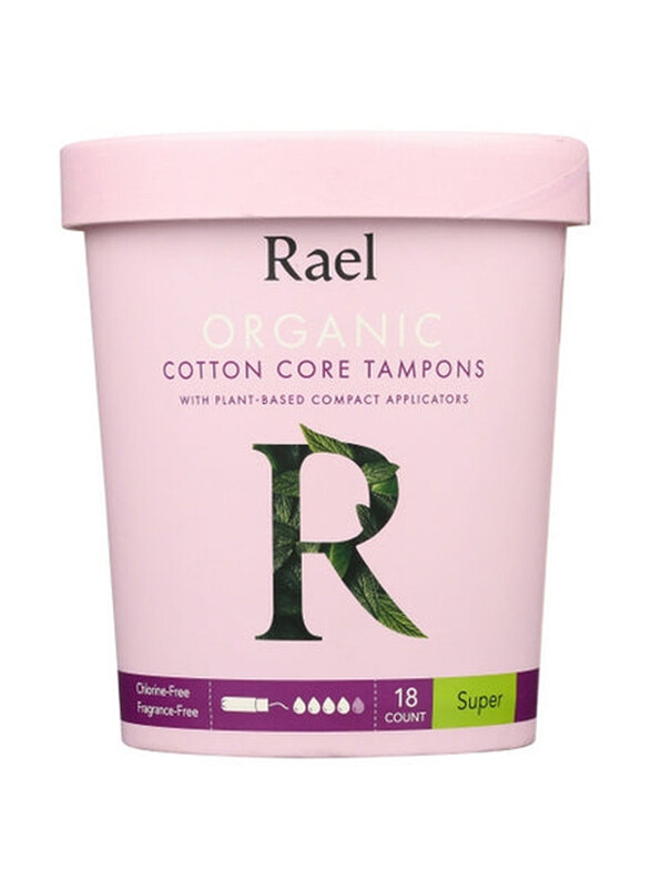 

Rael Super Organic Cotton Tampons, 18 Count, Set