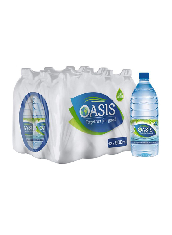 Oasis Drinking Water, 12 x 500ml