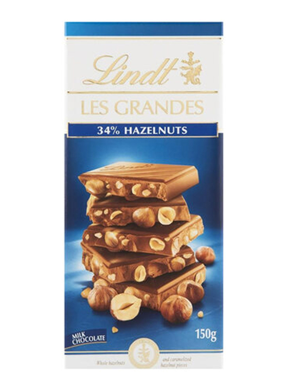 Lindt Les Grande Milk Hazelnut Chocolate, 150g