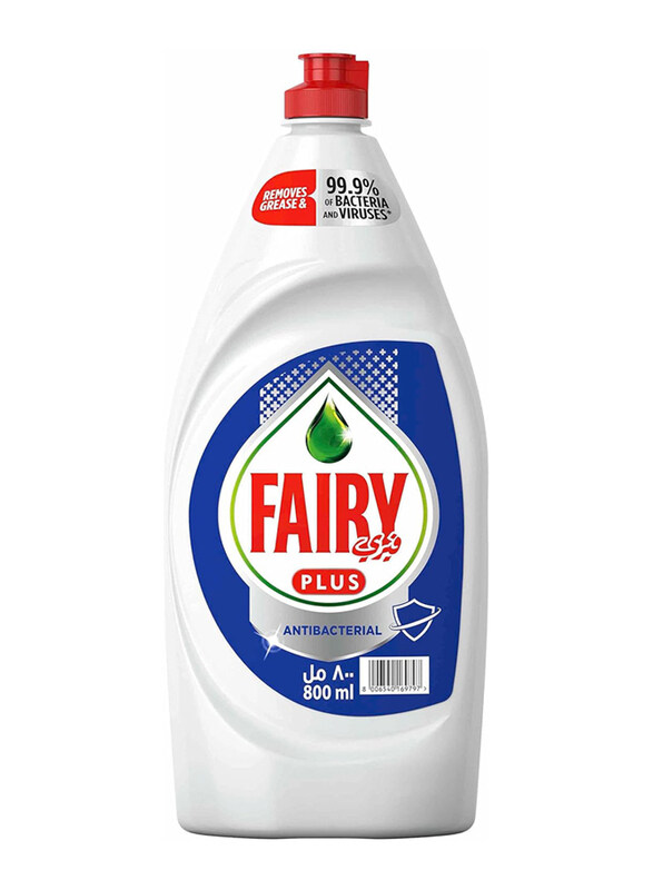 

Fairy Plus Antibacterial Dishwashing Liquid Soap, 800ml