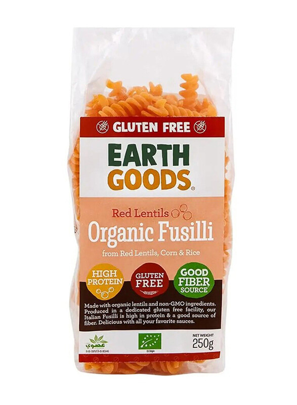 

Earth Goods Organic Gluten Free Red Lentil Fusill, 250g