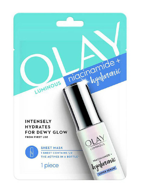 

Olay Luminous Niacinamide + Hyaluronic Sheet Mask, 1 Mask