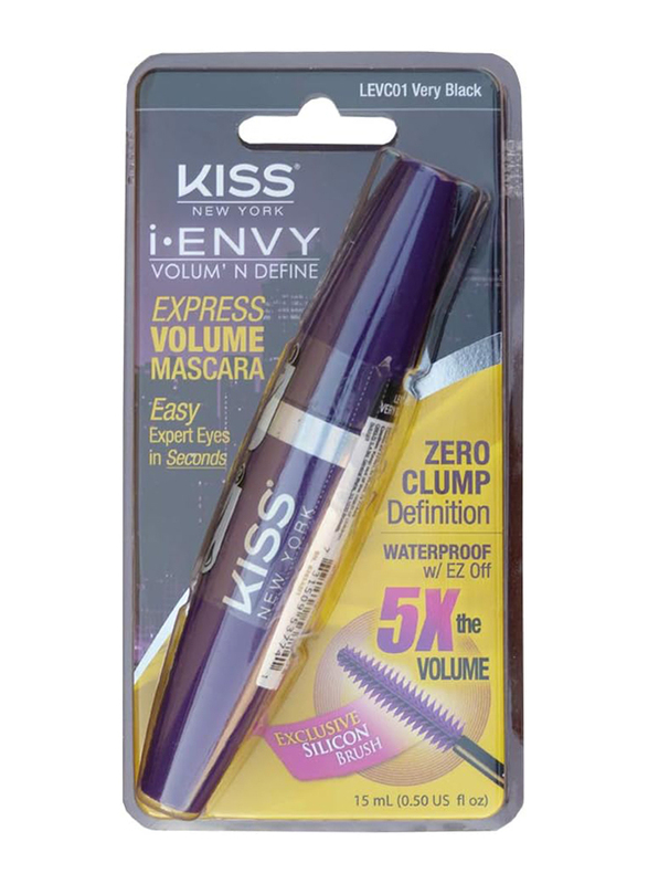 Kiss I Envy Express Volume Mascara, 15ml, Levc01, Very Black