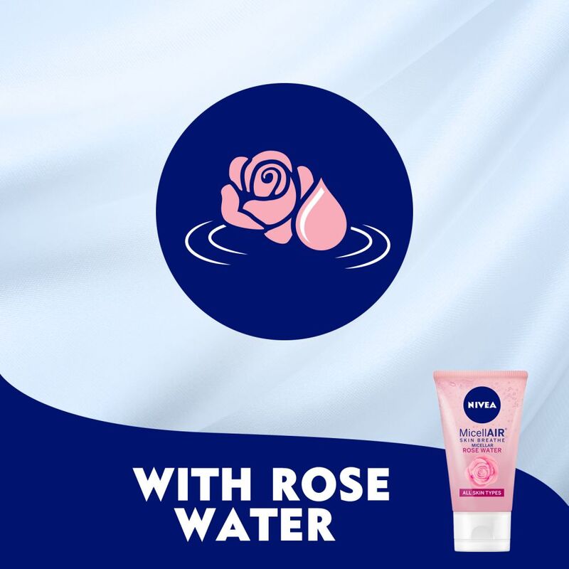 Nivea Micellair Rose Water Face Wash, 150ml