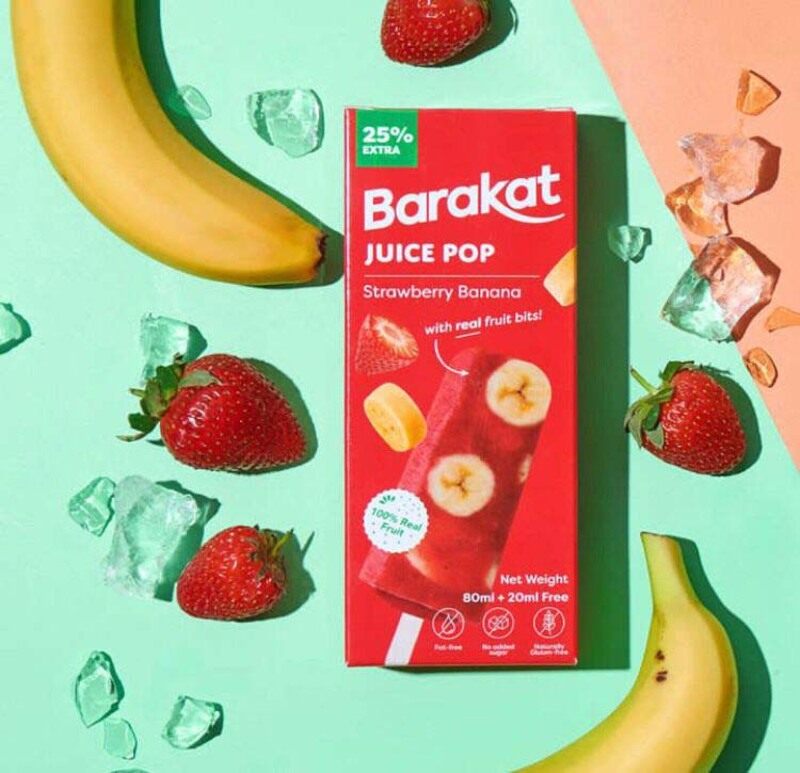 

Barakat Strawberry Banana Juice Pop, 80ml