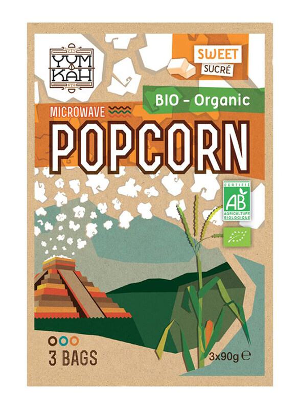 

Yum Organic Microwave Sweet Popcorn, 3 x 90g