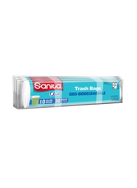 

Sanita Club Biodegradable Trash Bag, 3 x 30 Bags