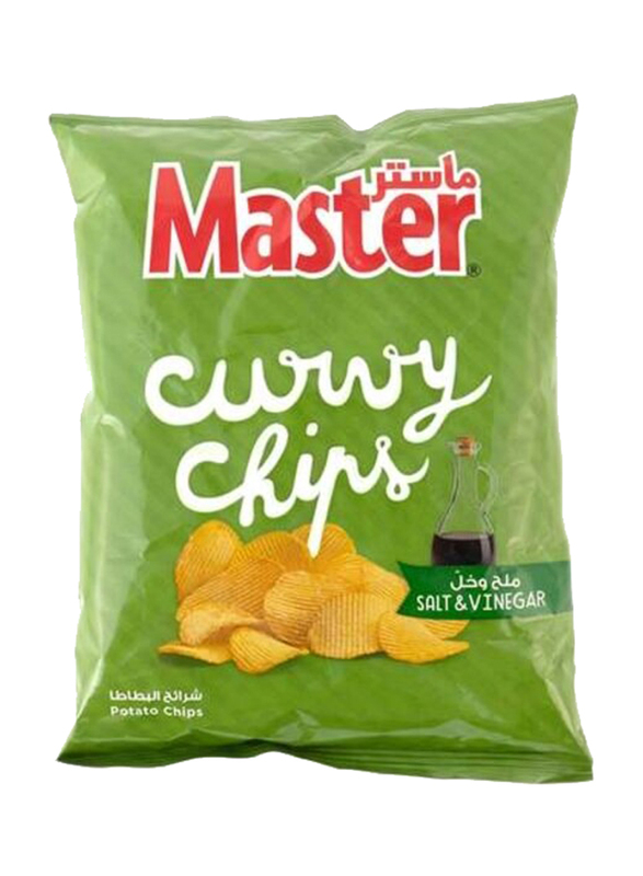 Master Curvy Salt & Vinegar Potato Chips, 40g
