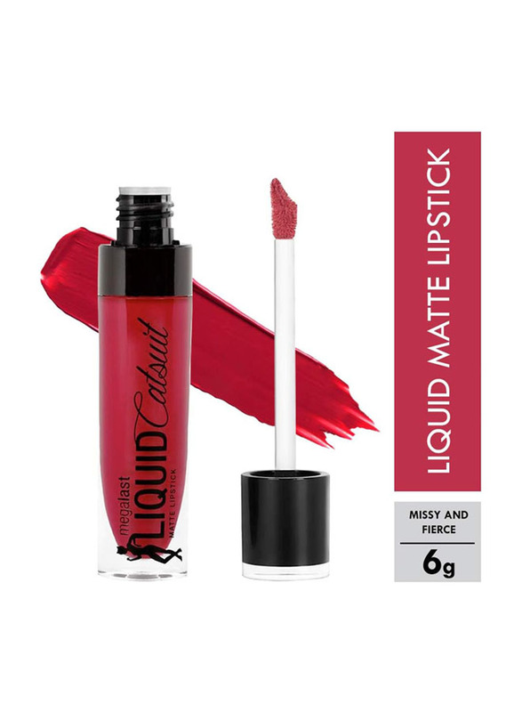 Wet N Wild Megalast Liquid Catsuit Matte Lipstick, Missy And Fierce, Red