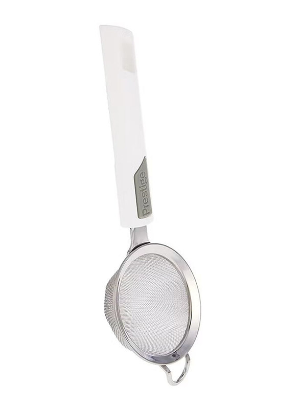 

Prestige 7cm Stainless Steel Strainer, Silver/White