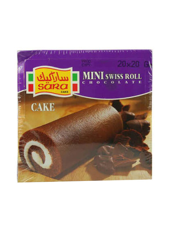 

Sara Cake Chocolate Mini Swiss Cake Roll, 20 x 20g