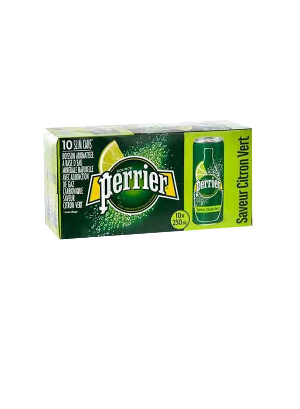 

Perrier Water Lime Slim Can, 10 x 250ml