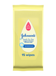 Johnson's 15 Pieces Head -to-toe Skincare Wipes for Babies