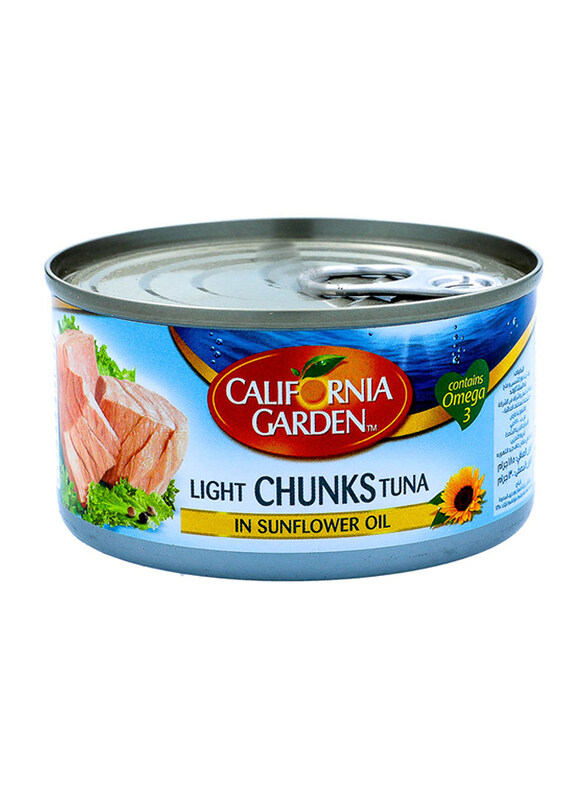 

California Garden Light Tuna Chunks in Sunflower Oil, 185g