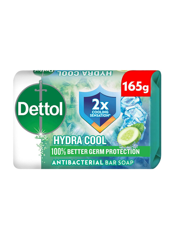 

Dettol Hydra Cool Antibacterial Bar Soap, 165g