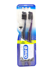 Oral B Charcoal Soft Toothbrush, Black, 2 Pieces