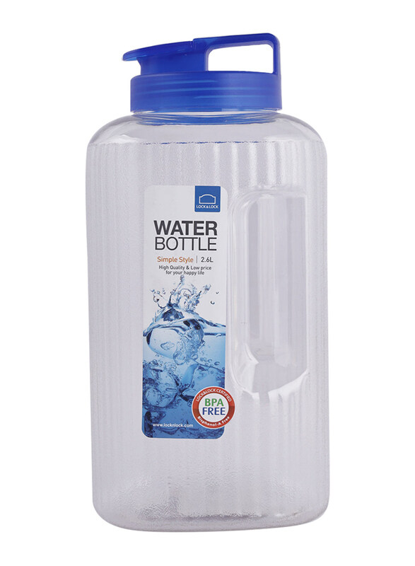 

LocknLock 2.6Ltr Water Bottle, HAP739, White/Blue