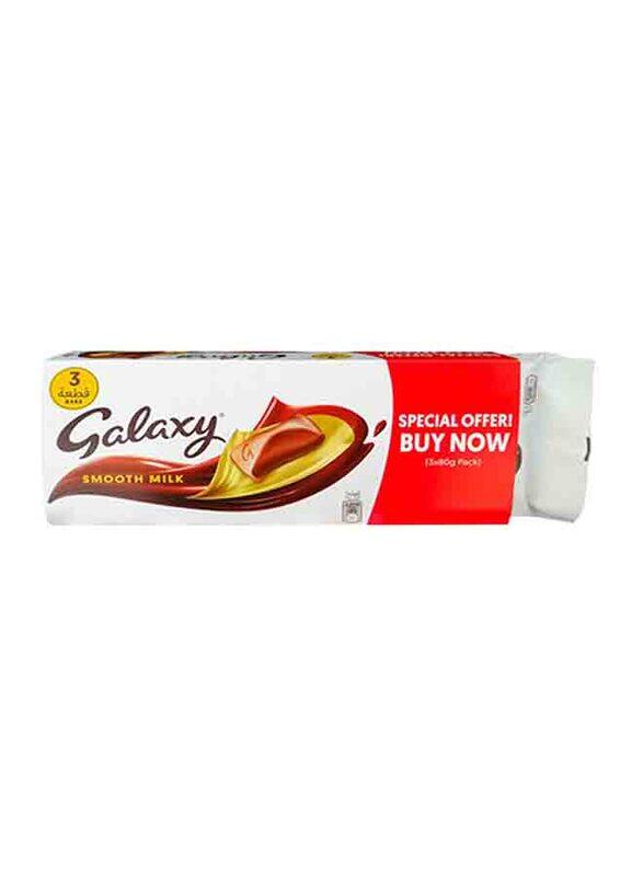 

Galaxy Smooth Milk Chocolate, 3 Pieces x 80g