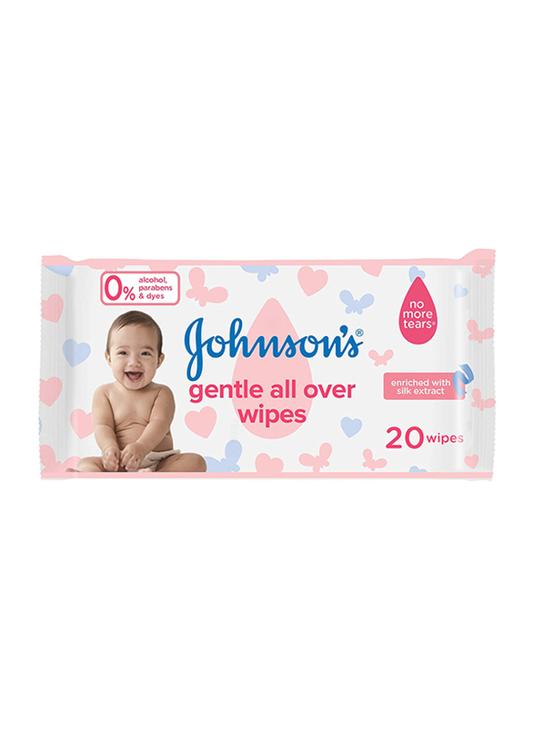 Johnson's 20 Pieces Baby Gentle All-over Wipes for Babies