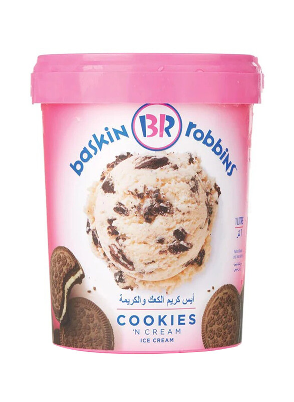 

Baskin Robbins Cookies N Cream Ice Cream, 1L