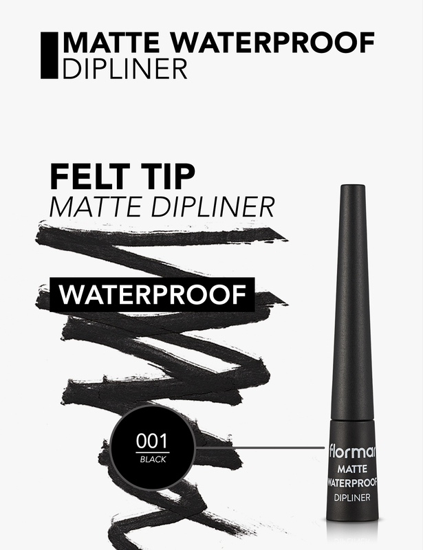 Flormar Waterproof Dipliner, 2.5gm, 001 Black