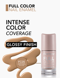 Flormar Full Colour Nail Enamel, FC05 Teddy Always With Me, Brown