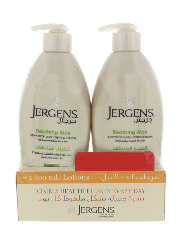 

Jergens Soothing Aloe Body Lotion Set, 2 x 400ml