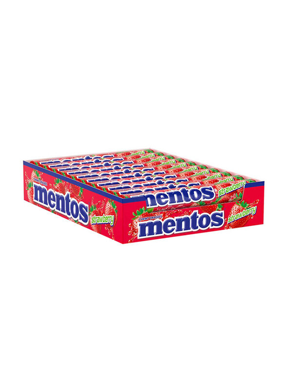 

Mentos Strawberry Candy Chewing Gum, 20 x 38g