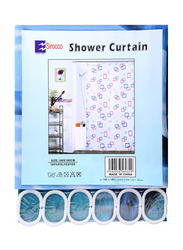 Sirocco Polyester Shower Curtain, White