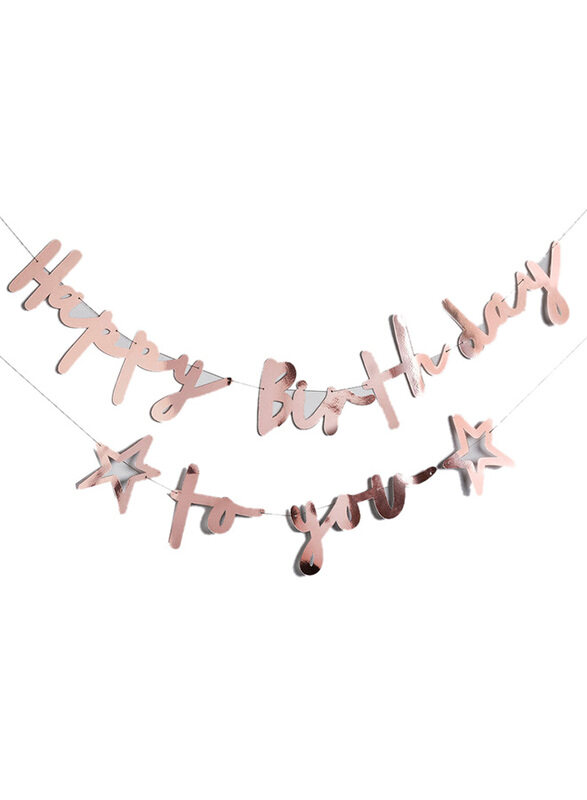 

Hootyballoo Happy Birthday to You Banner, 4M, Rose Gold