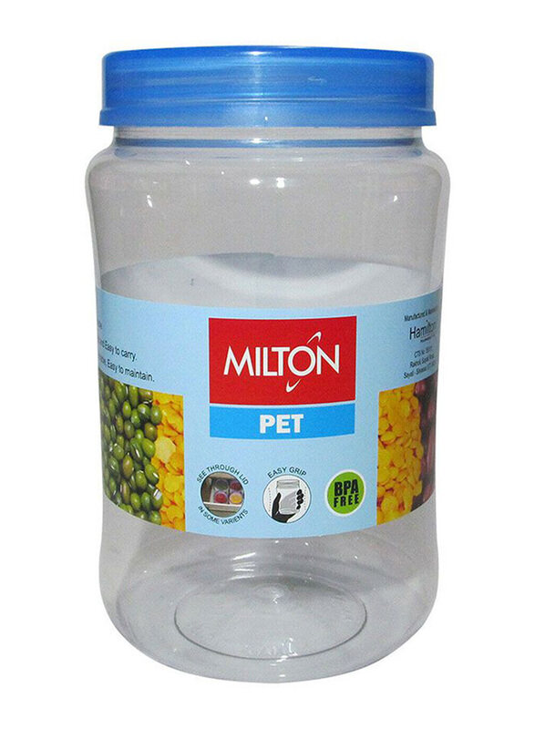 

Milton Round Pet Jar, 1000ml, Clear/Blue