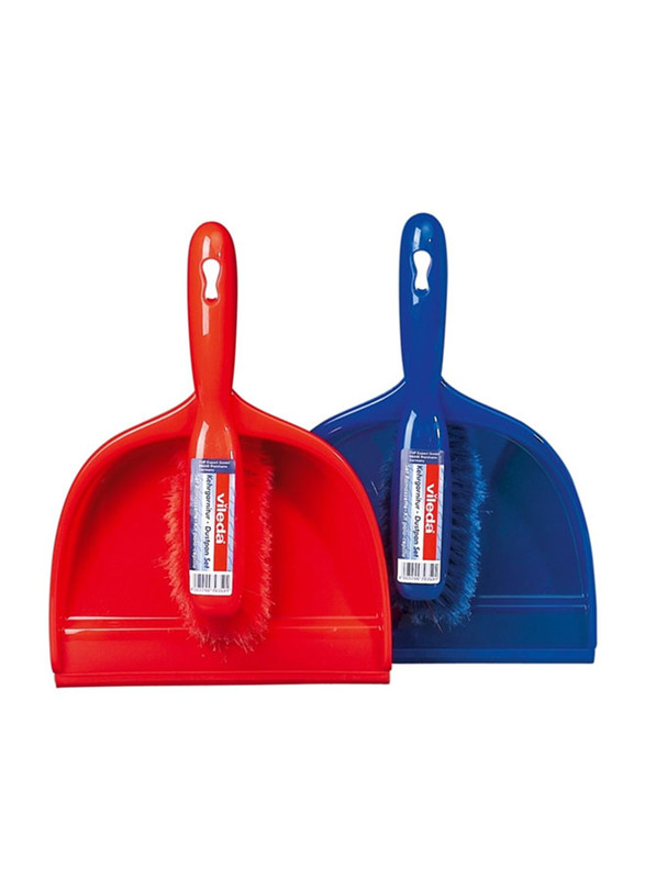 

Vileda Dust Pan & Brush Set, Red