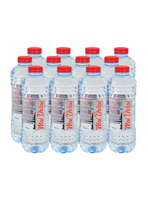 Mai Dubai Pure Drinking Water, 12 Bottles x 500ml