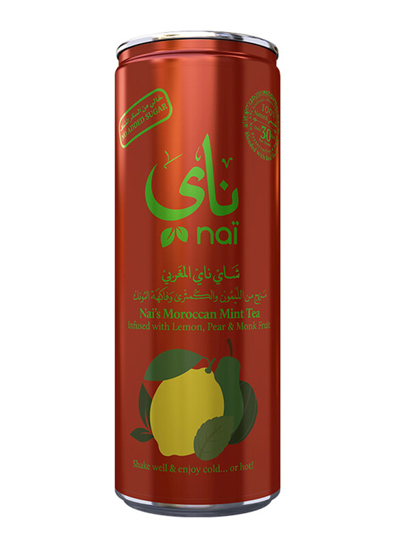 

Nai Moroccan Mint Tea with Lemon, Pear & Monk Fruit, 250ml