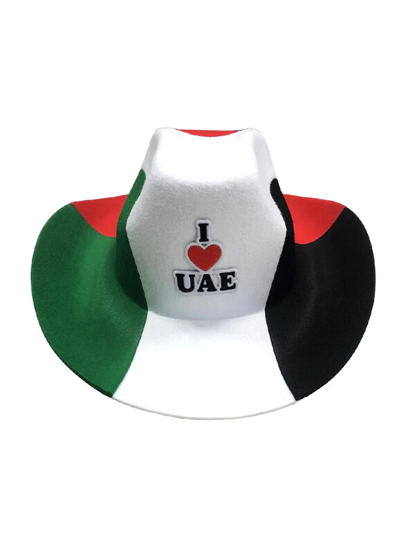 

Unbranded I Love Uae Cowboy Hat, One Size, Multicolour