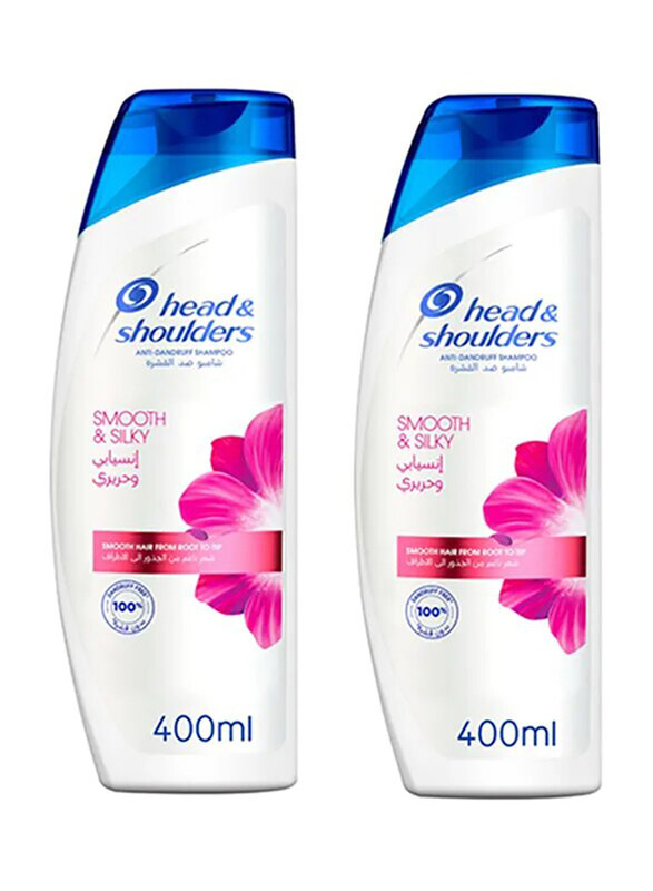 

Head & Shoulders Smooth & Silky Shampoo, 2 Pieces, 400ml