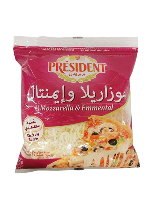 

President Shredded Emmental & Mozzarella Cheese, 450g